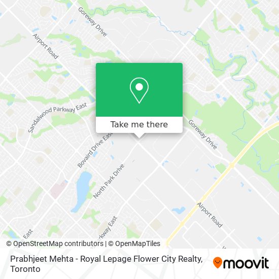 Prabhjeet Mehta - Royal Lepage Flower City Realty map