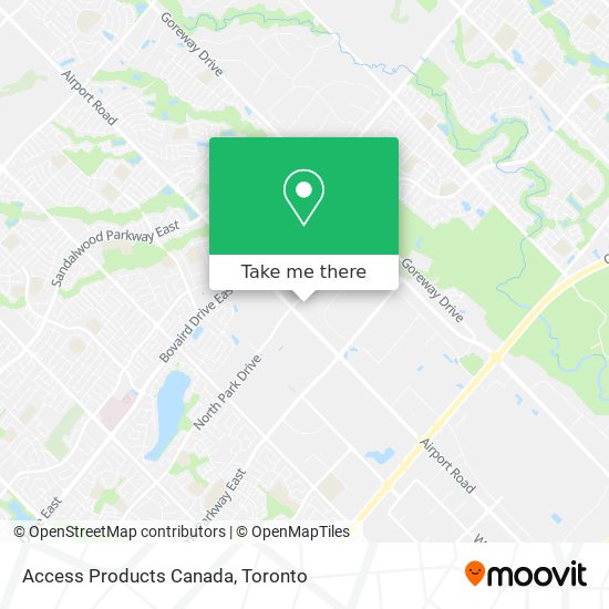 Access Products Canada map