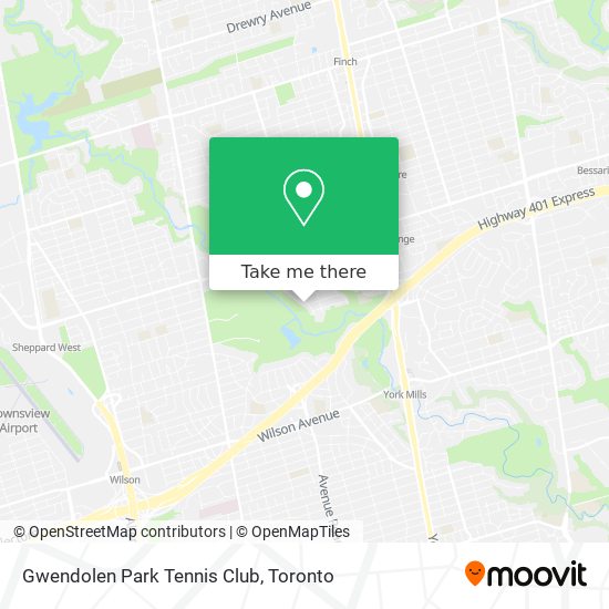 Gwendolen Park Tennis Club map