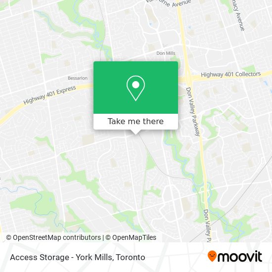 Access Storage - York Mills map