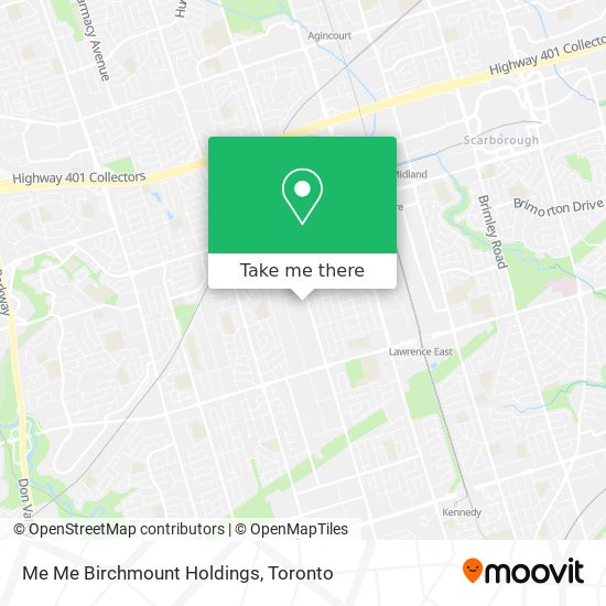 Me Me Birchmount Holdings map