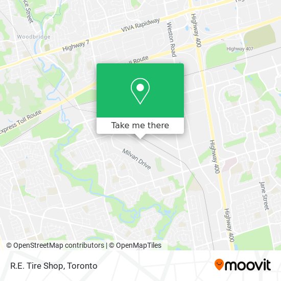 R.E. Tire Shop map