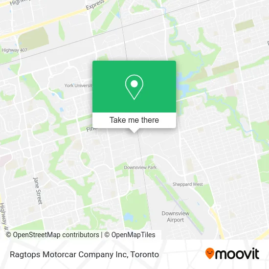 Ragtops Motorcar Company Inc map
