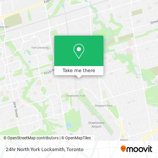 24hr North York Locksmith map