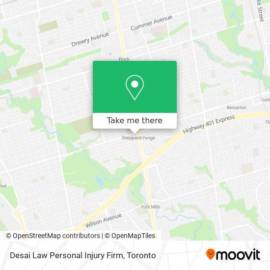 Desai Law Personal Injury Firm map