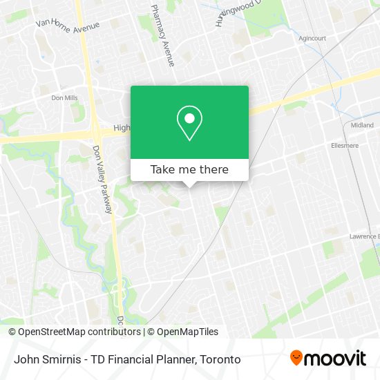 John Smirnis - TD Financial Planner map
