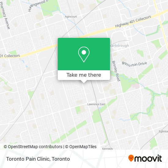Toronto Pain Clinic map