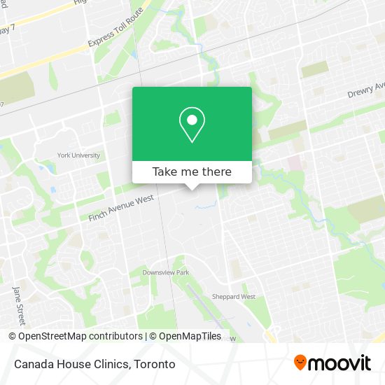 Canada House Clinics map