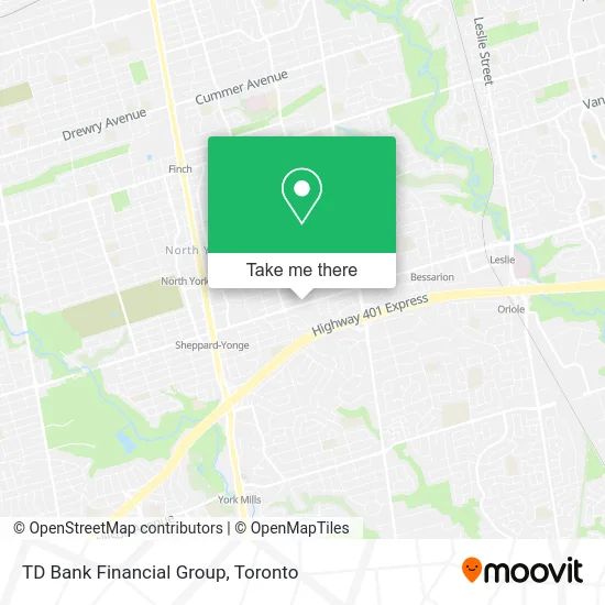 TD Bank Financial Group map