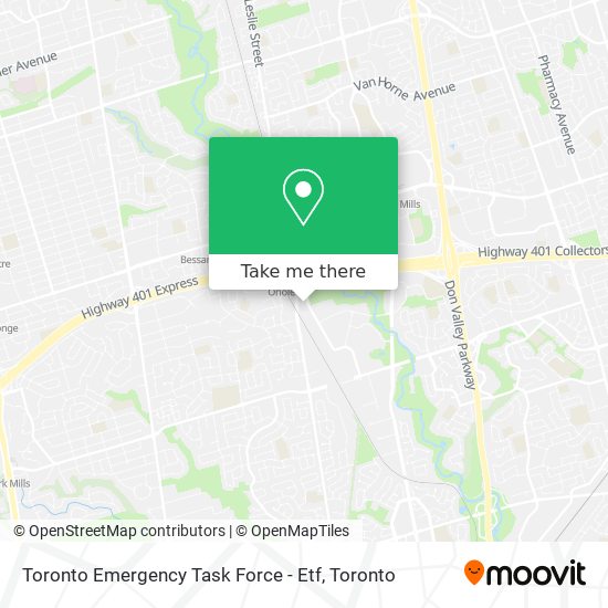 Toronto Emergency Task Force - Etf map