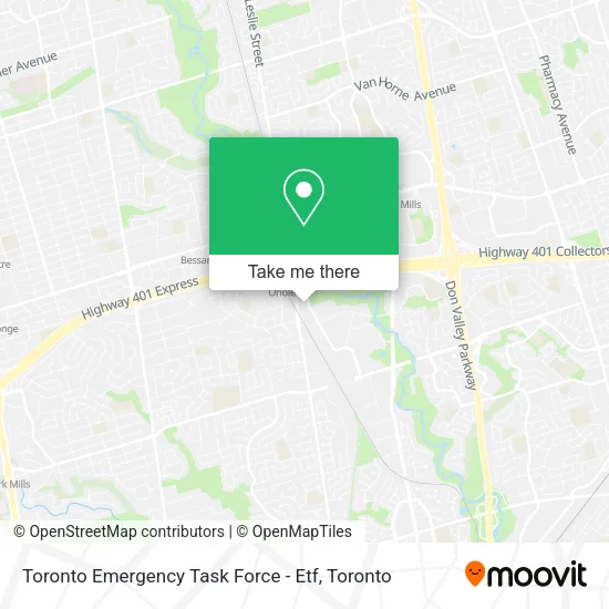 Toronto Emergency Task Force - Etf map