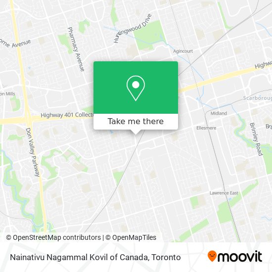 Nainativu Nagammal Kovil of Canada map