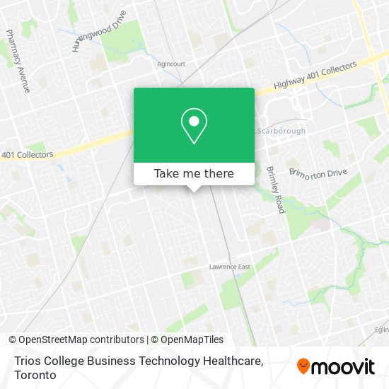 Trios College Business Technology Healthcare map
