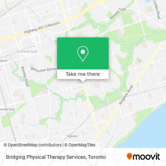 Bridging Physical Therapy Services map