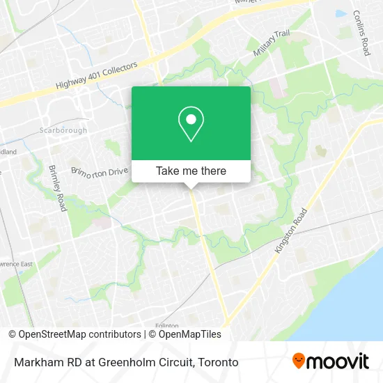 Markham RD at Greenholm Circuit map
