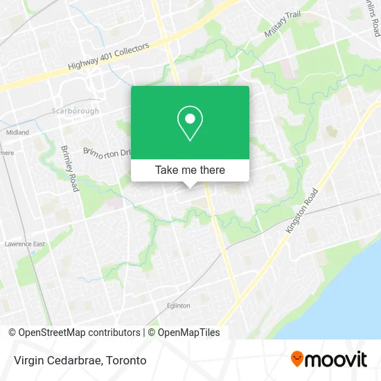 Virgin Cedarbrae map