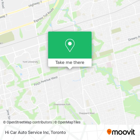 Hi Car Auto Service Inc map