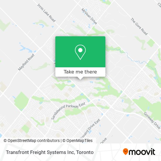 Transfront Freight Systems Inc map