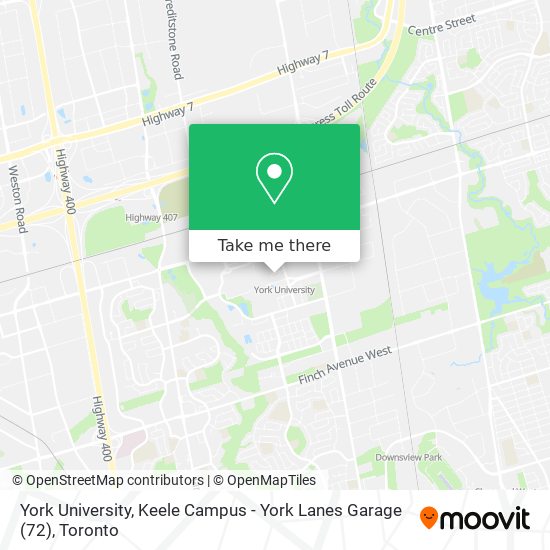 York University, Keele Campus - York Lanes Garage (72) map