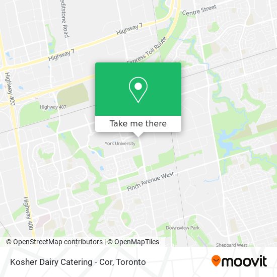 Kosher Dairy Catering - Cor map