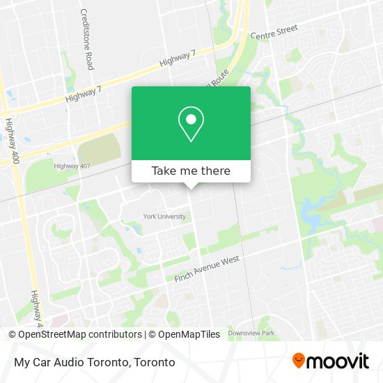 My Car Audio Toronto plan