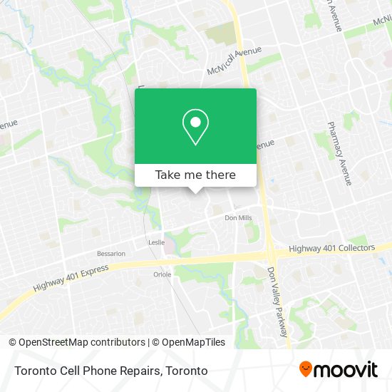 Toronto Cell Phone Repairs map