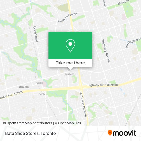 Bata Shoe Stores map