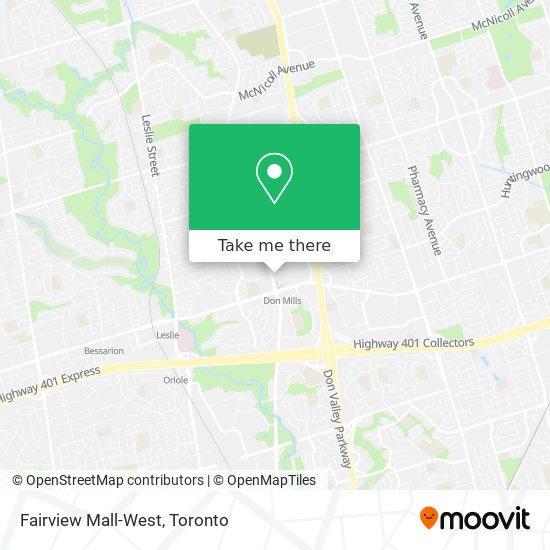 Fairview Mall-West map