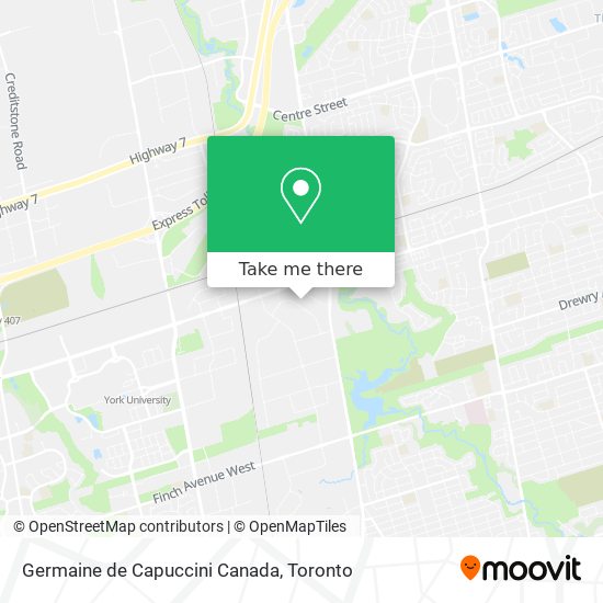 Germaine de Capuccini Canada map