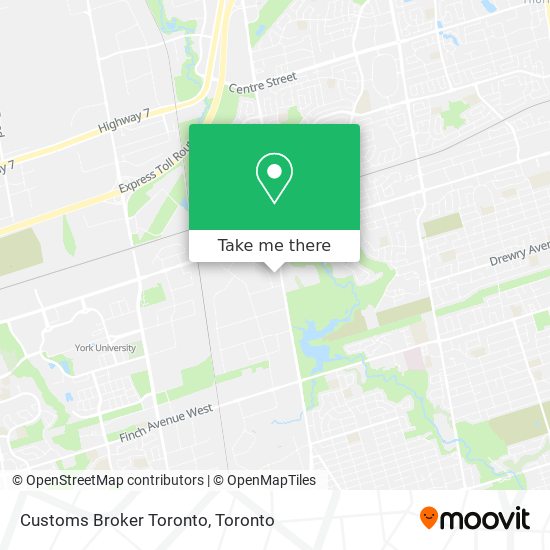 Customs Broker Toronto map