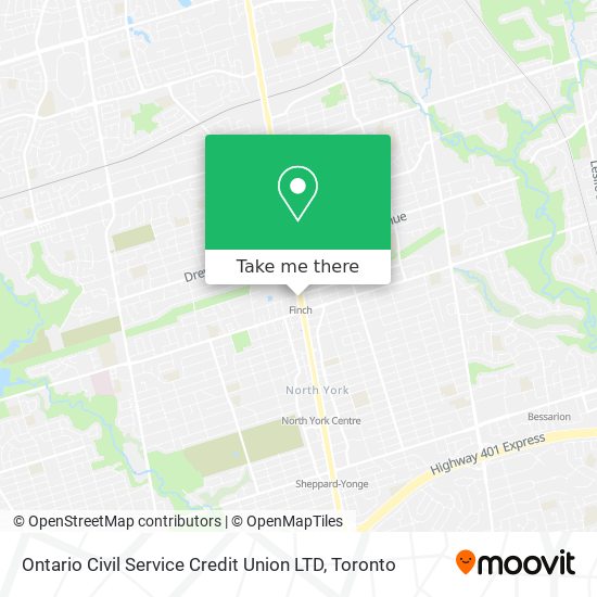 Ontario Civil Service Credit Union LTD map