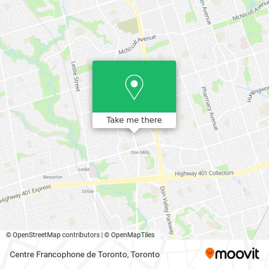 Centre Francophone de Toronto plan