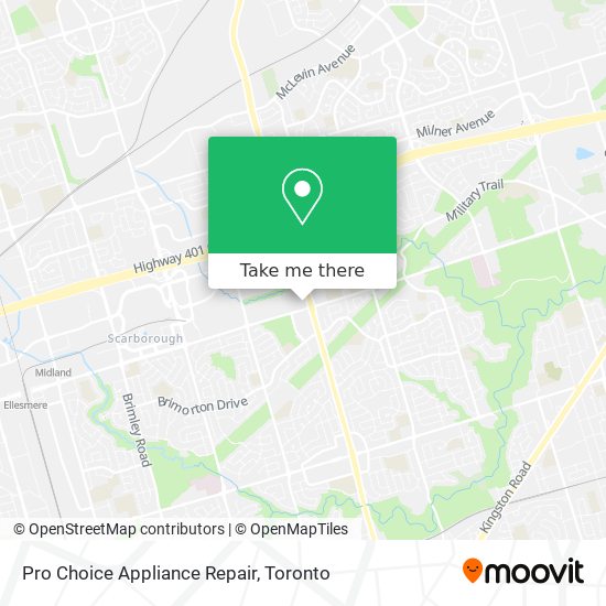 Pro Choice Appliance Repair map
