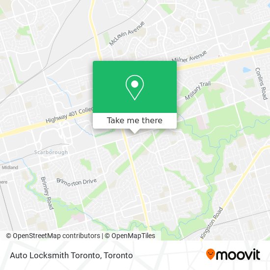 Auto Locksmith Toronto map