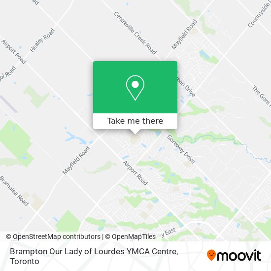 Brampton Our Lady of Lourdes YMCA Centre map