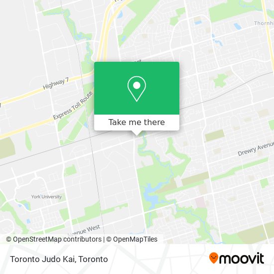 Toronto Judo Kai map