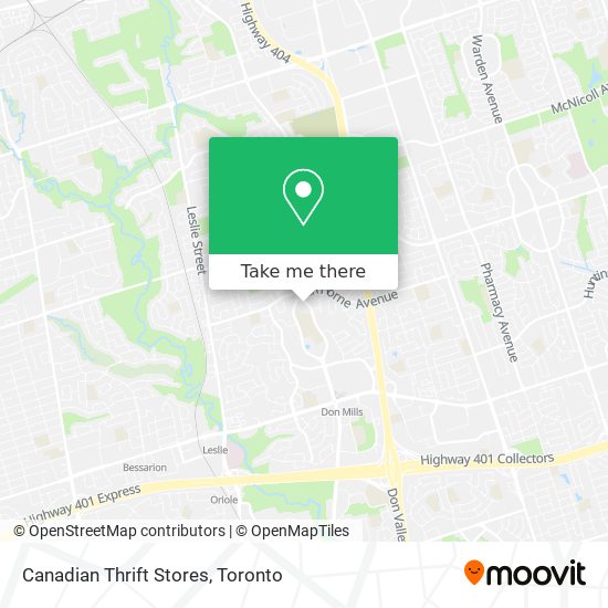 Canadian Thrift Stores map