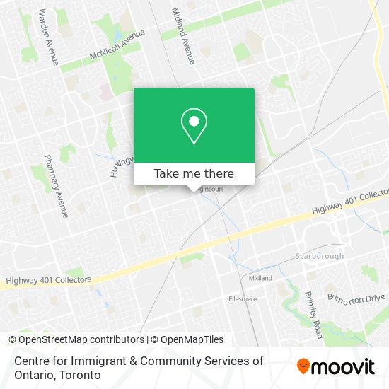 Centre for Immigrant & Community Services of Ontario map