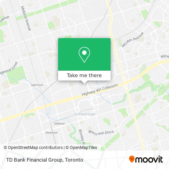 TD Bank Financial Group map