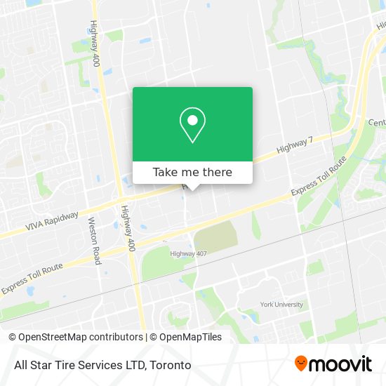 All Star Tire Services LTD map