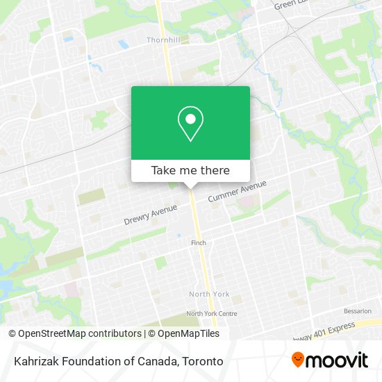 Kahrizak Foundation of Canada map