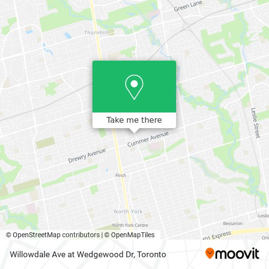 Willowdale Ave at Wedgewood Dr map