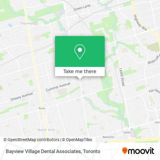 Bayview Village Dental Associates map