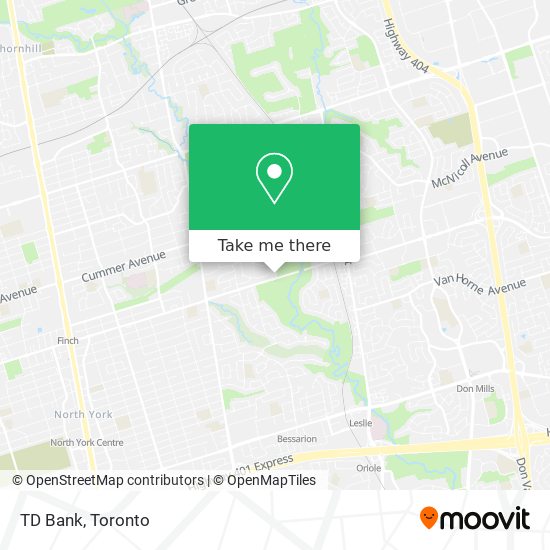 TD Bank map