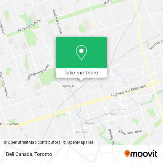 Bell Canada map