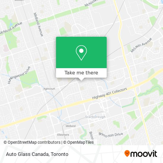 Auto Glass Canada map