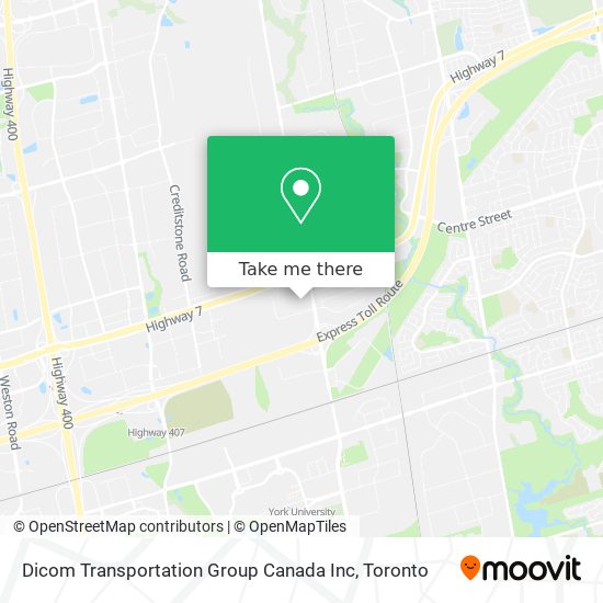 Dicom Transportation Group Canada Inc map