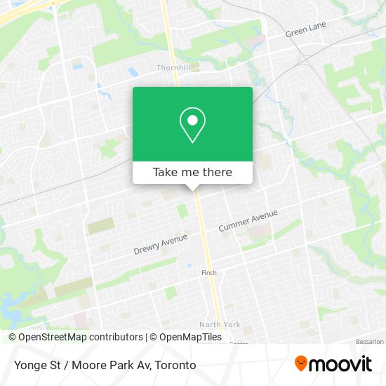 Yonge St / Moore Park Av map