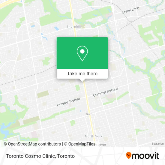 Toronto Cosmo Clinic map