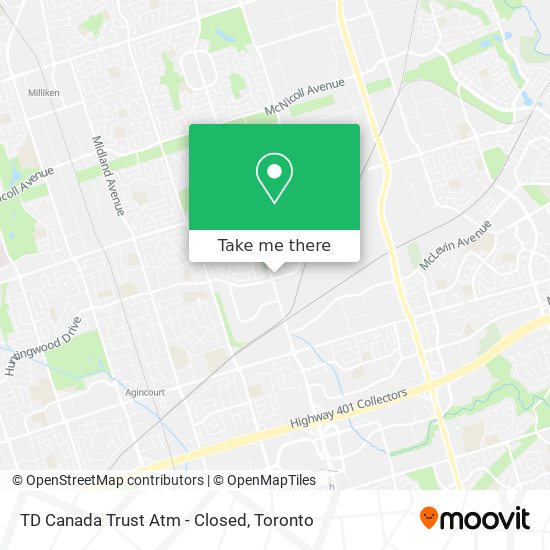 TD Canada Trust Atm - Closed map